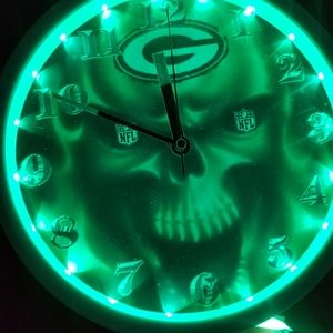 Packers led lights clock